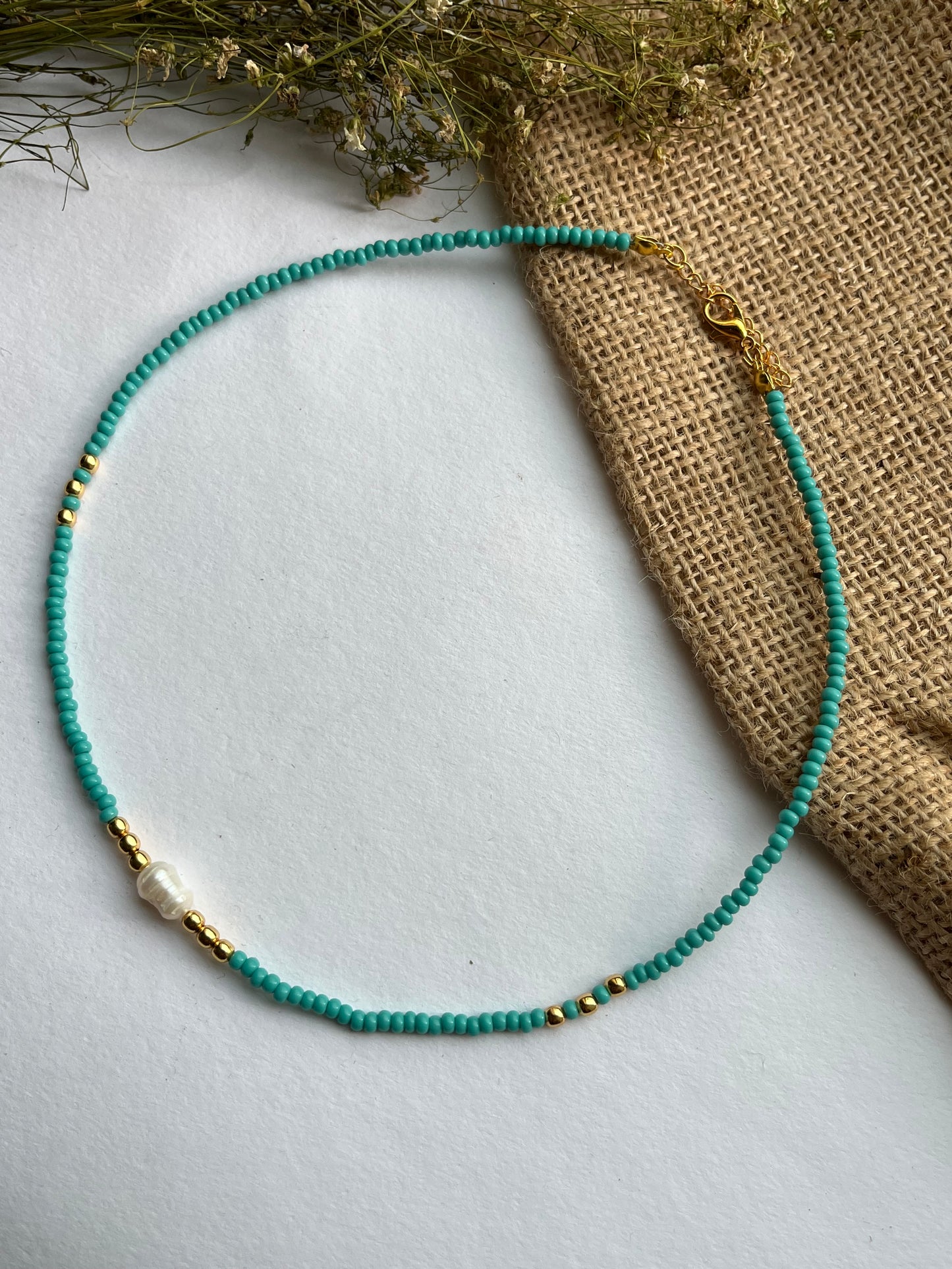 Seaside beaded necklace