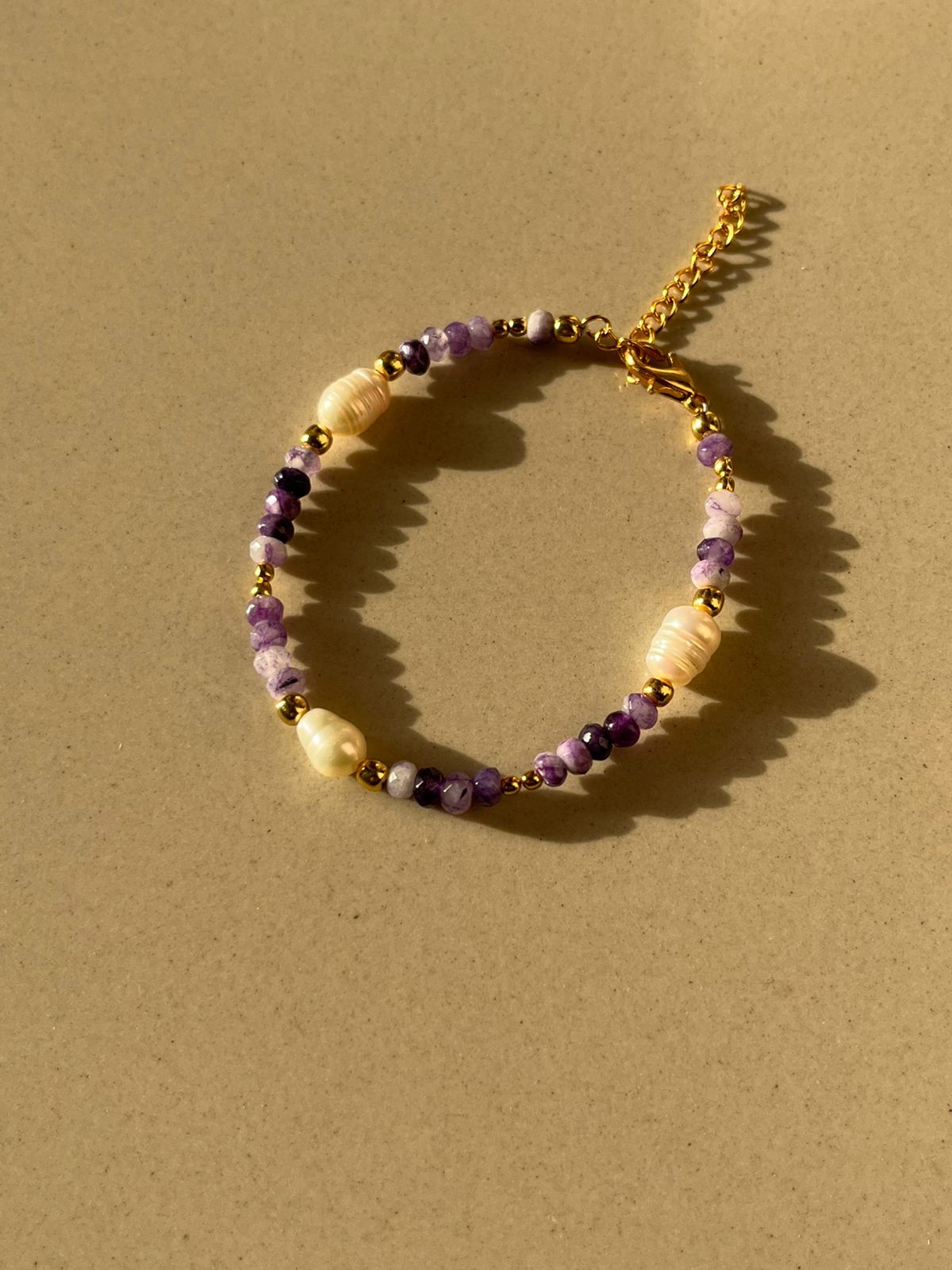 Amethyst Pearl Bracelet
