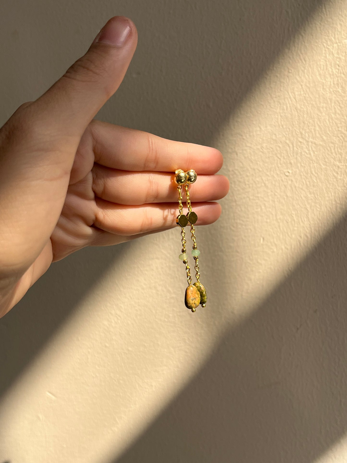 Unakite Dangle Earrings