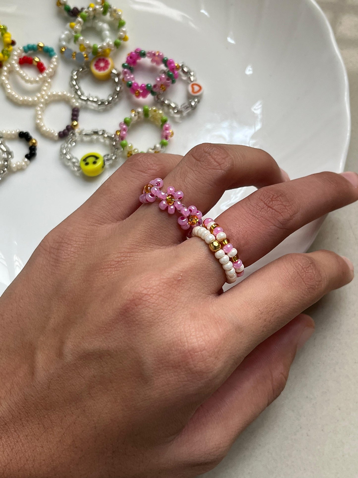 Beaded Ring Stack