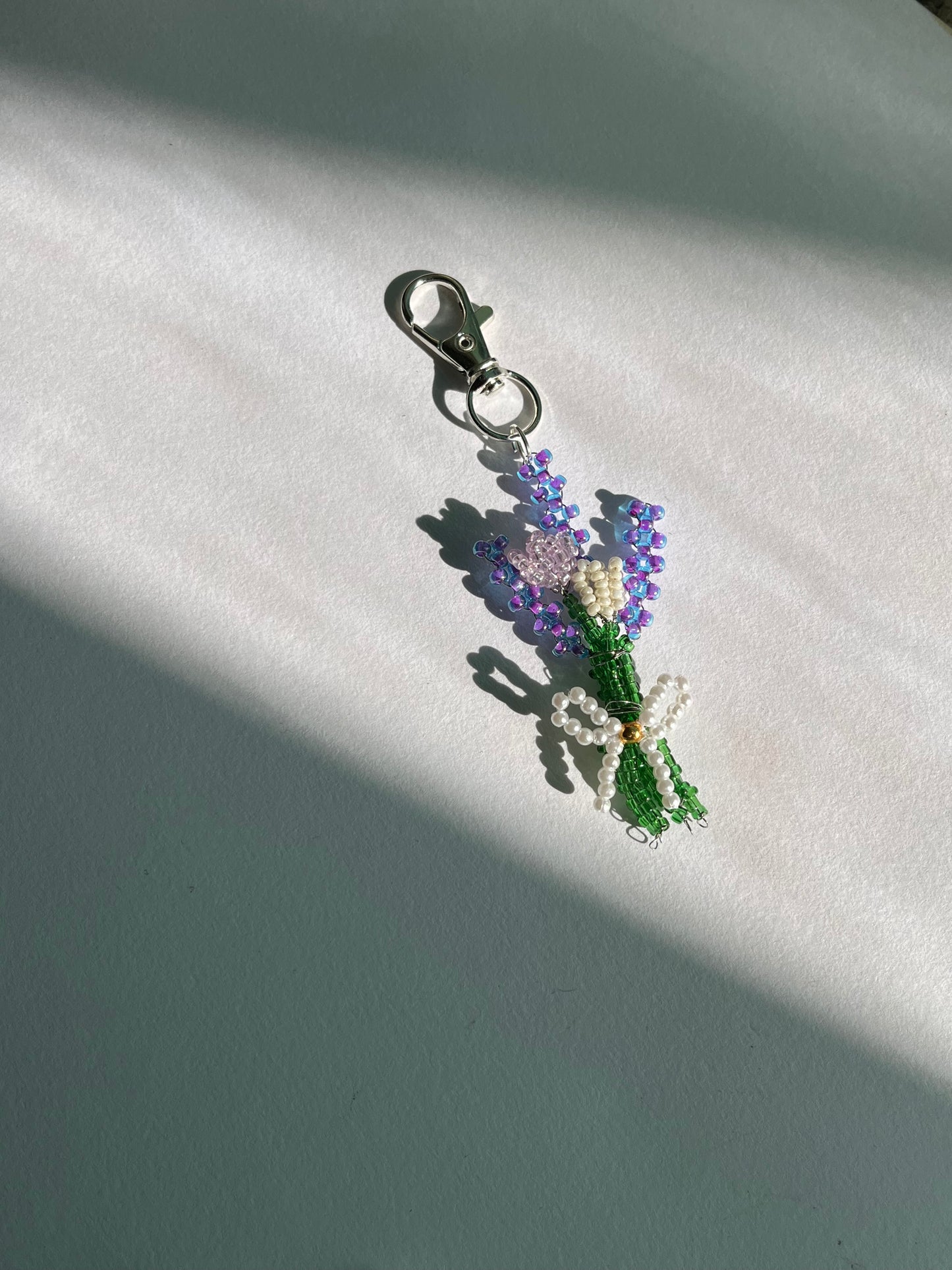 Lavender Tulip Keychain