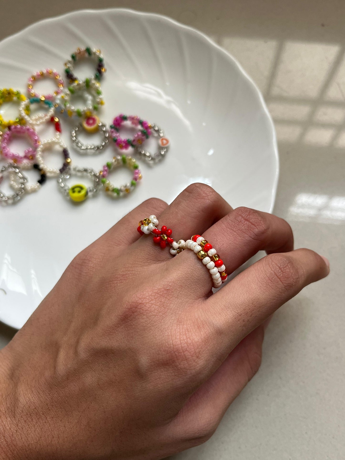 Beaded Ring Stack