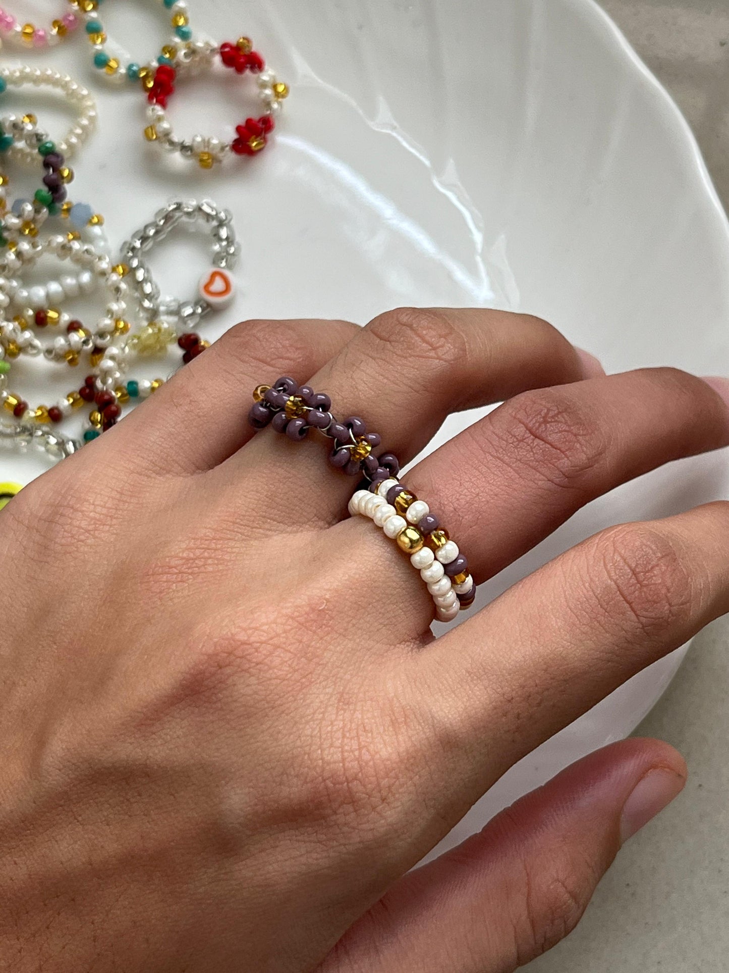 Beaded Ring Stack