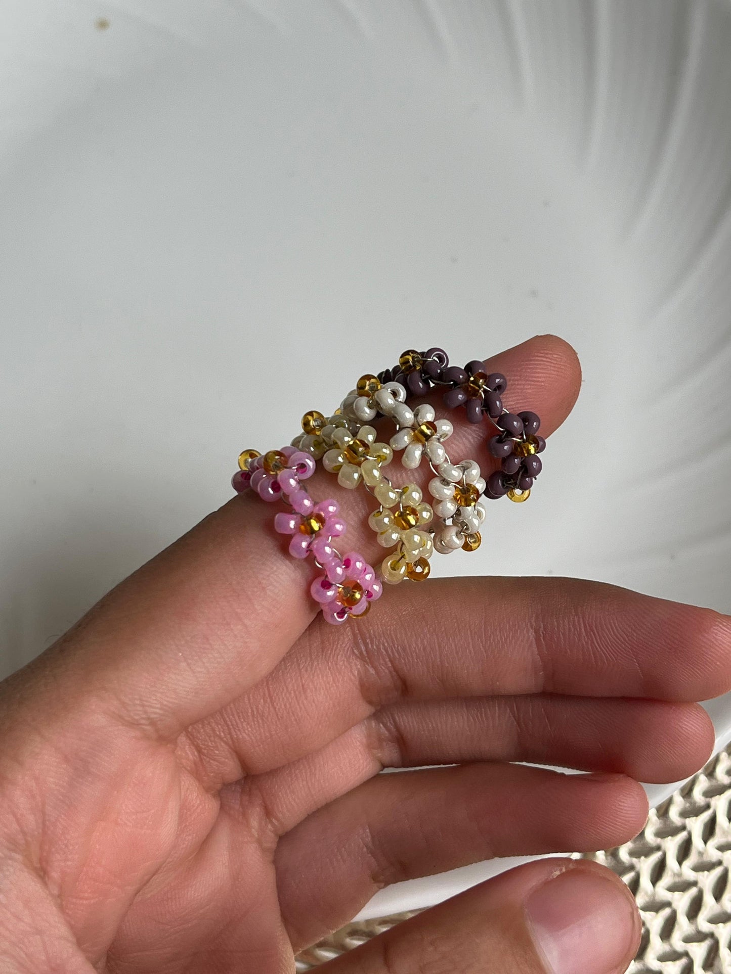 Pastel Floral Rings