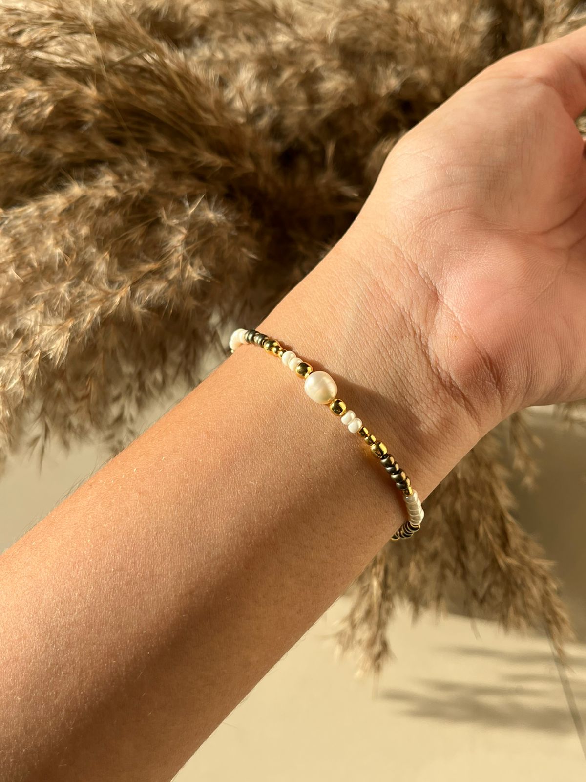 Pearl and Seed Bead Bracelet