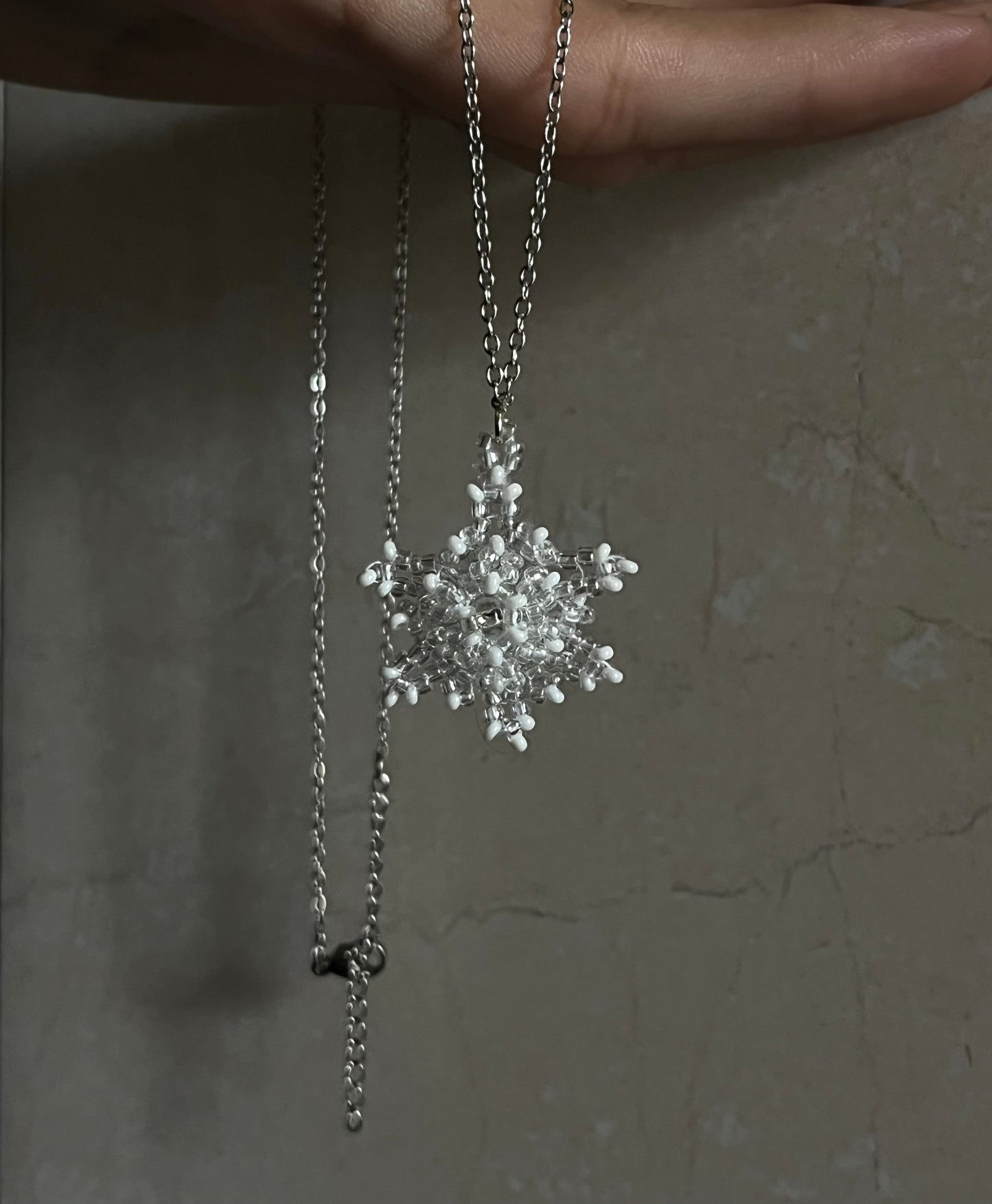 Beaded Snowflake Pendant