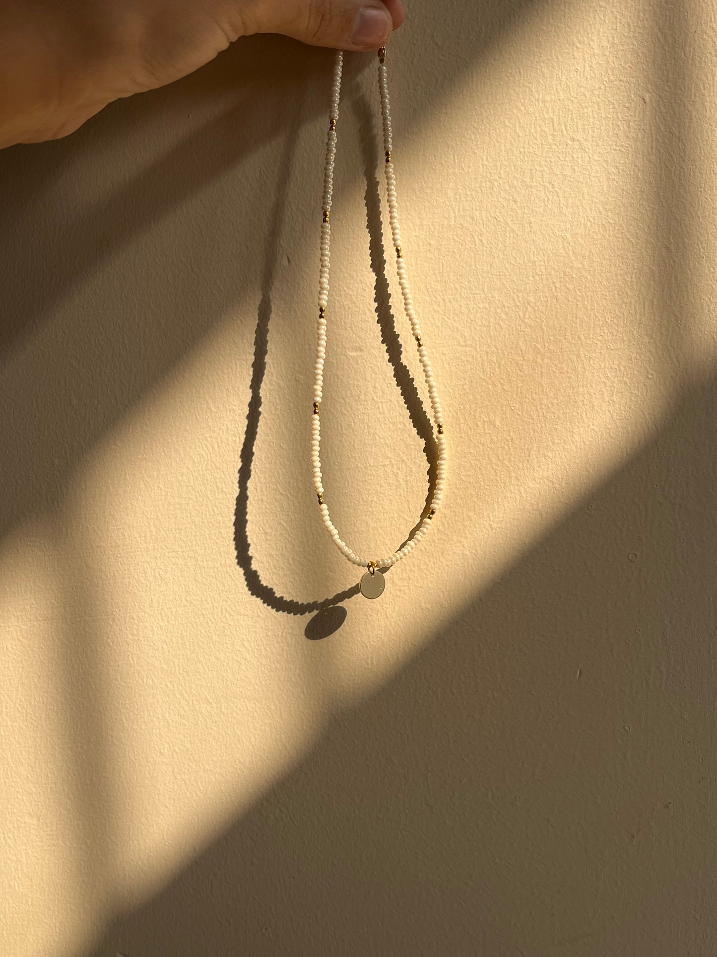 Golden Charm Beaded Necklace