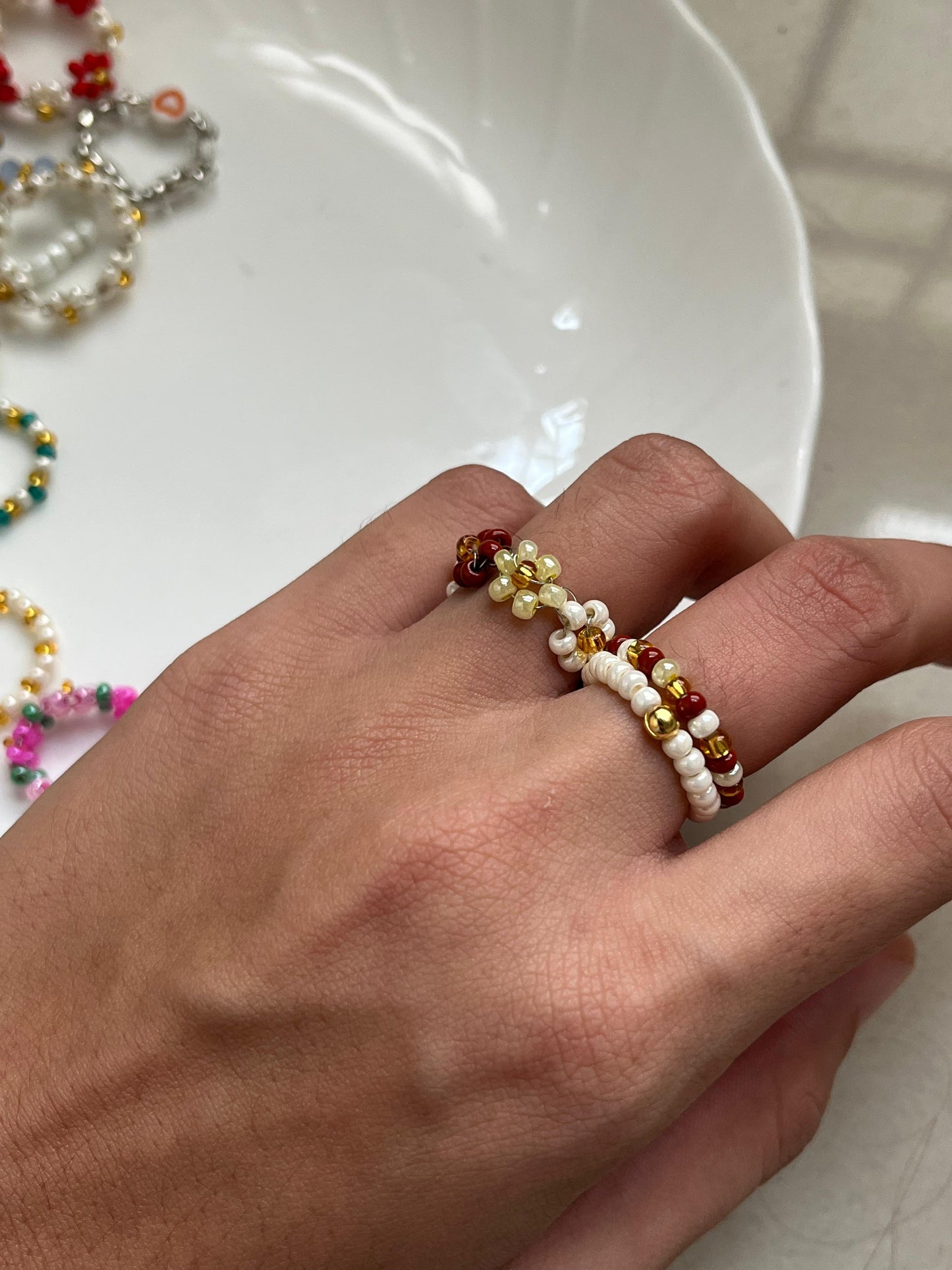 Beaded Ring Stack