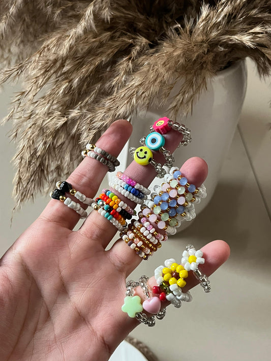 Plain Beaded Rings