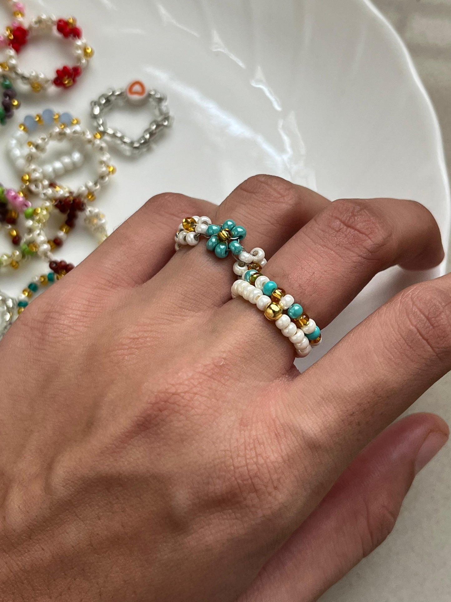 Beaded Ring Stack