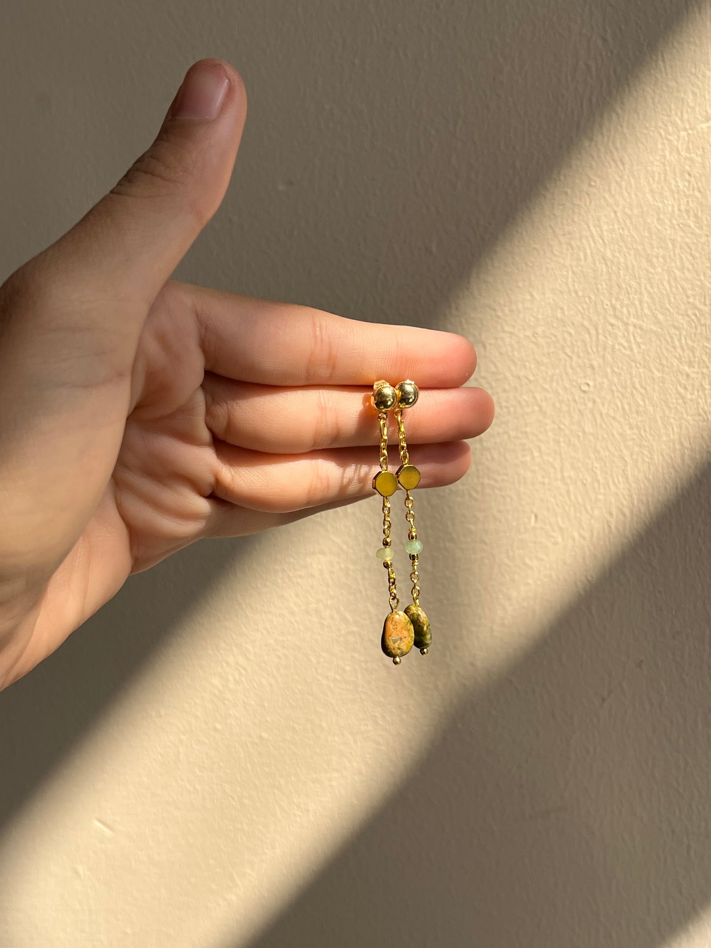 Unakite Dangle Earrings