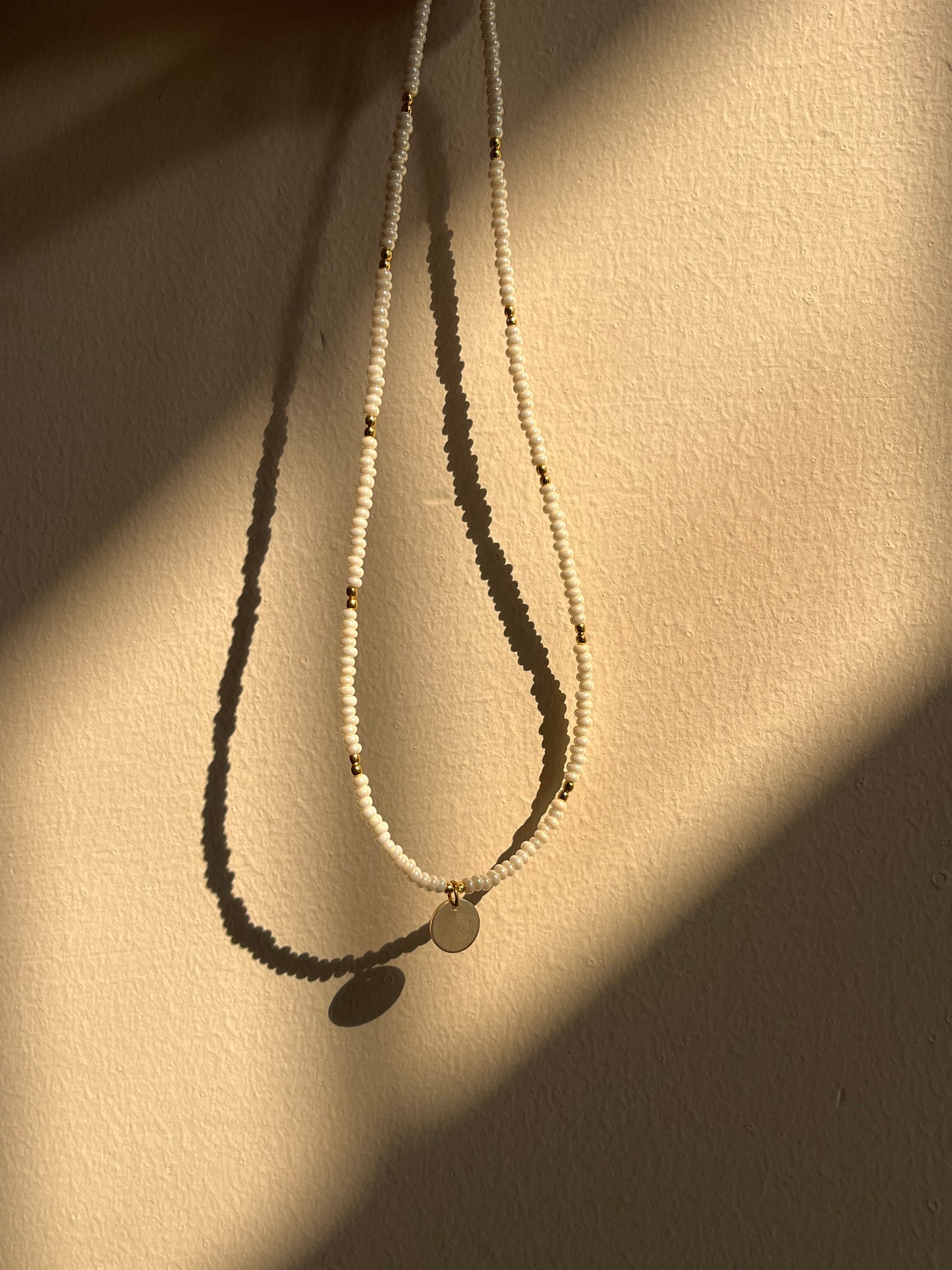 Golden Charm Beaded Necklace