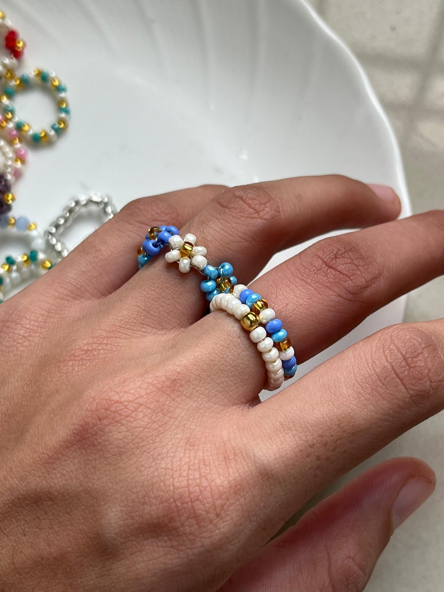 Beaded Ring Stack