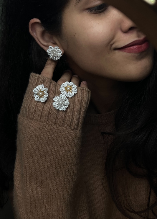 Daisy Beaded Studs