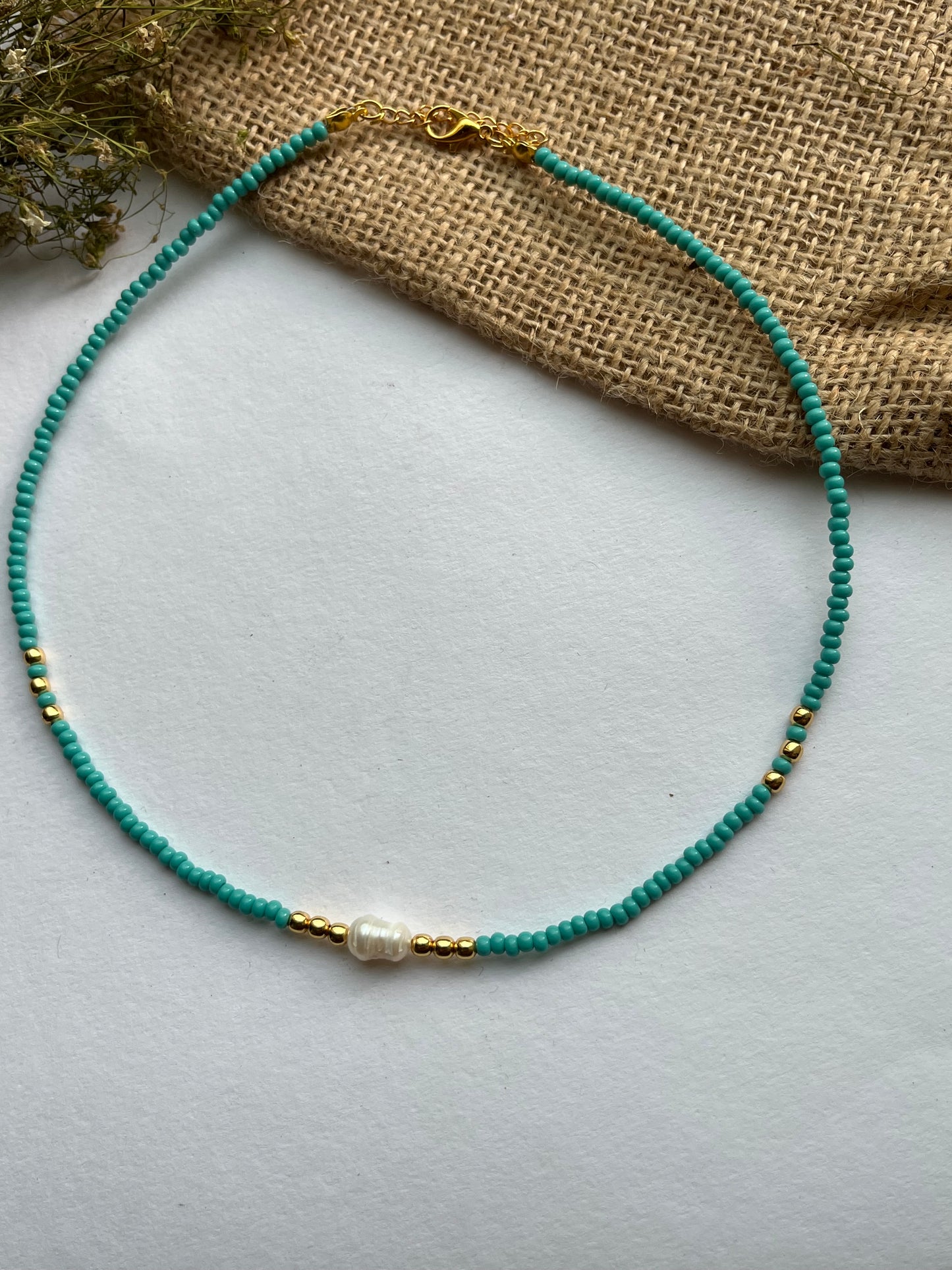 Seaside beaded necklace