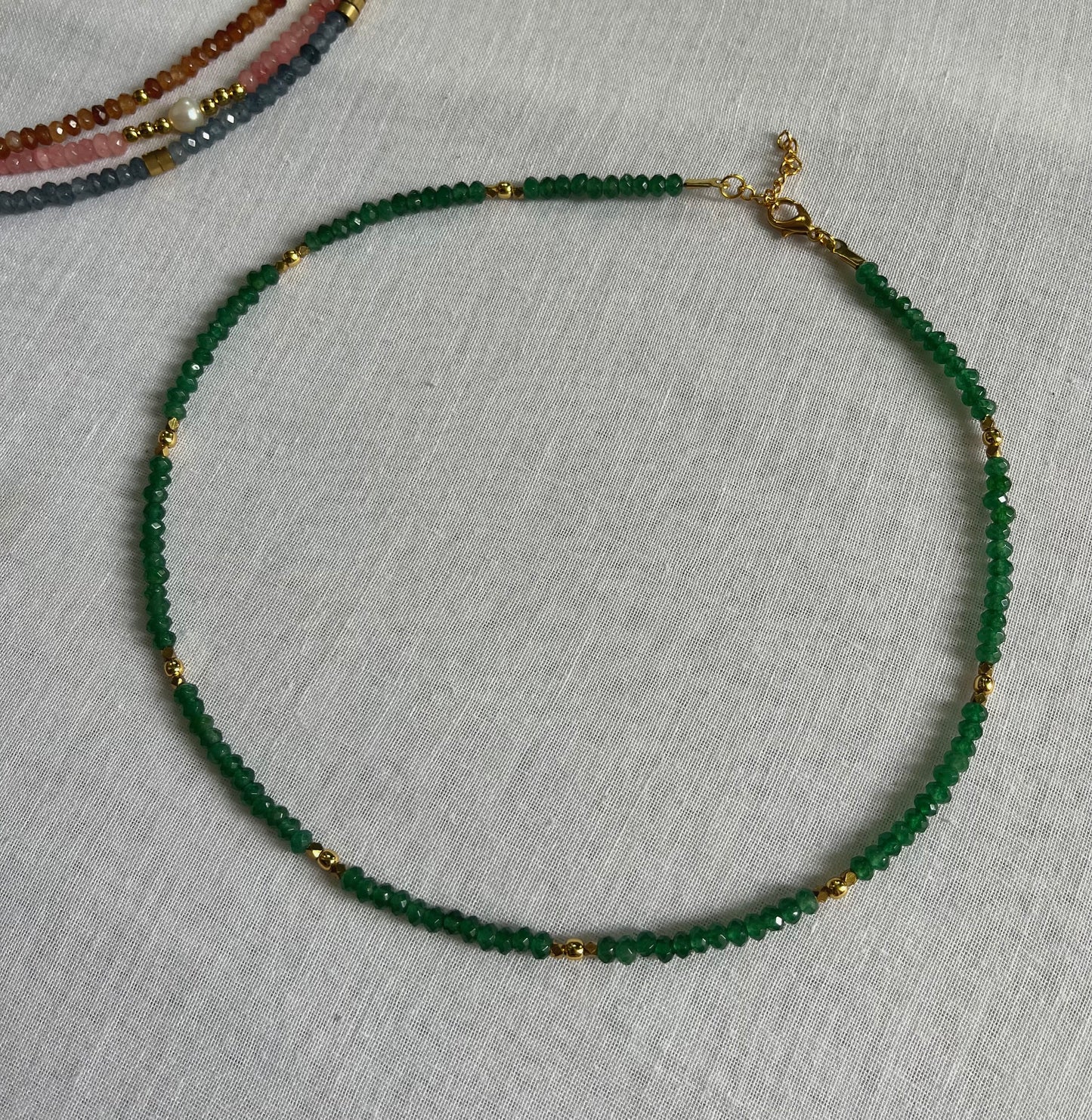 Green Onyx beaded necklace