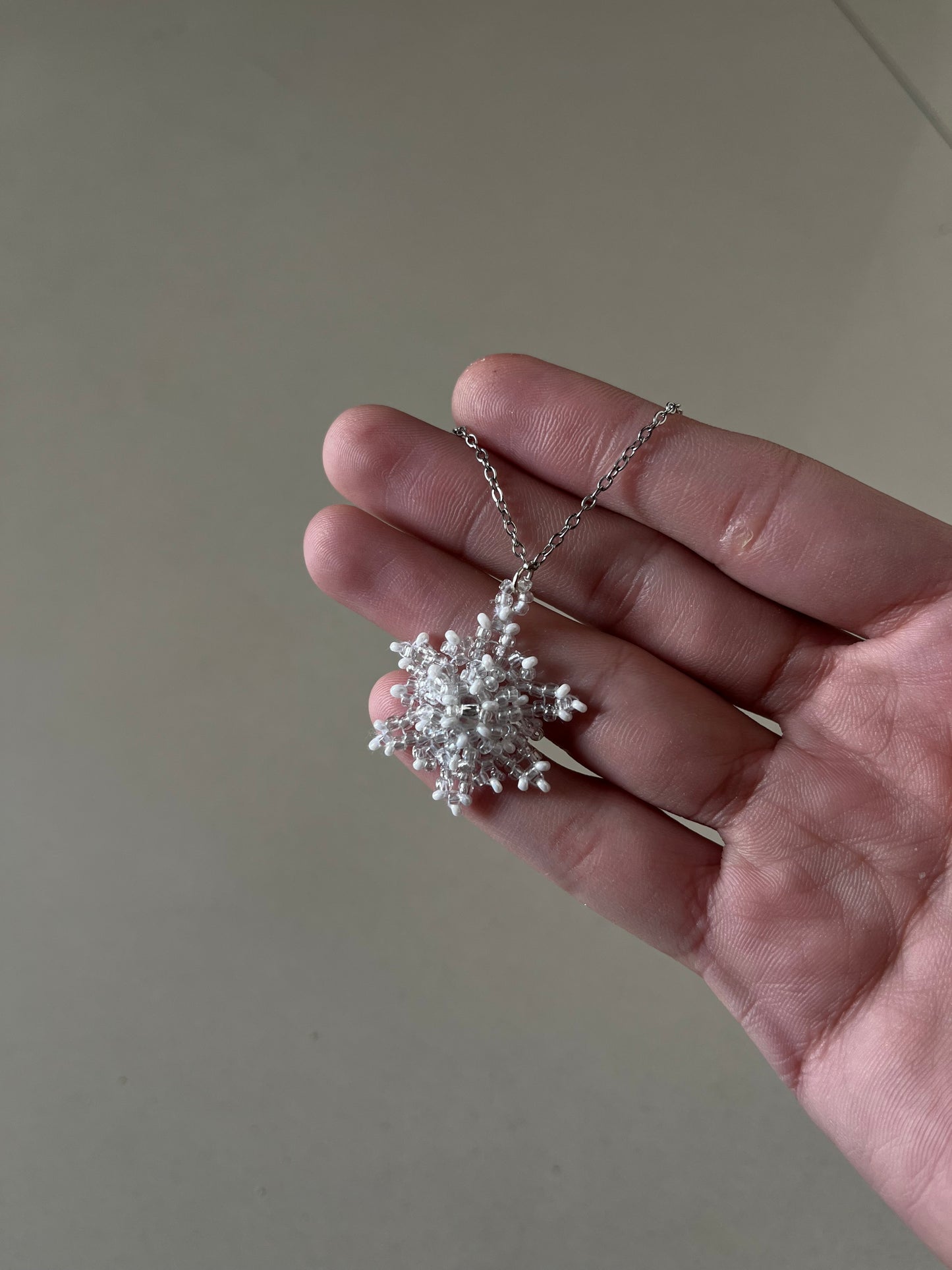 Beaded Snowflake Pendant