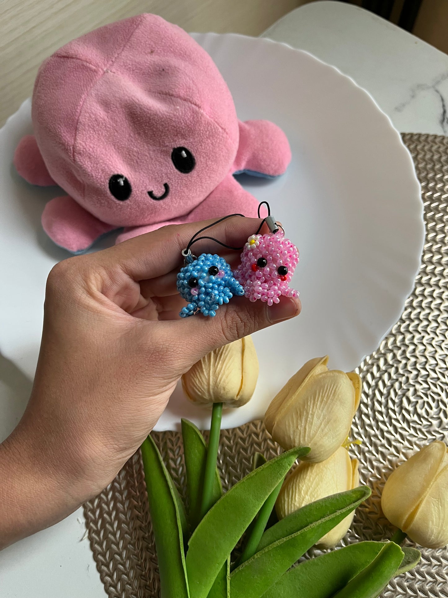 Beaded Octopus Charms