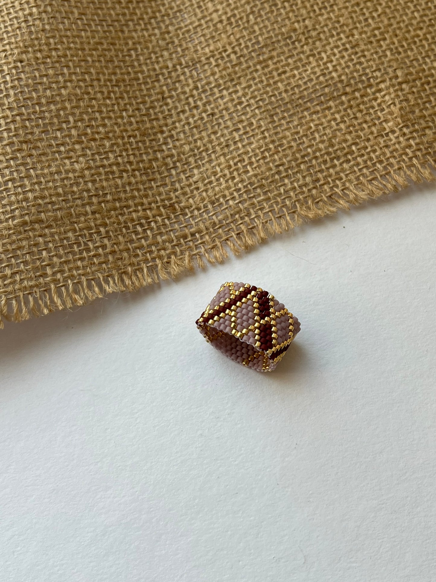 Miyuki Chevron Ring