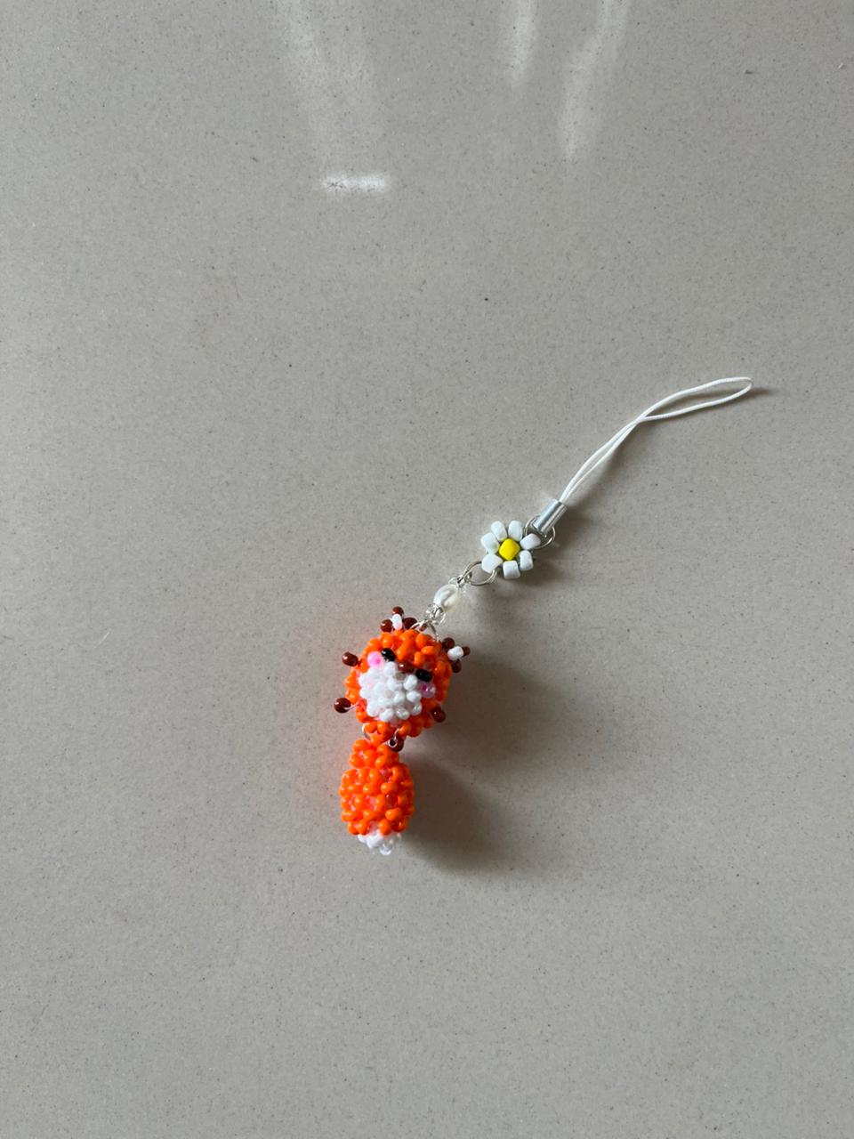 Beaded FOX charm