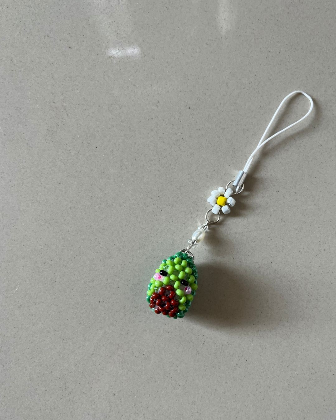 Beaded Avocado Charm